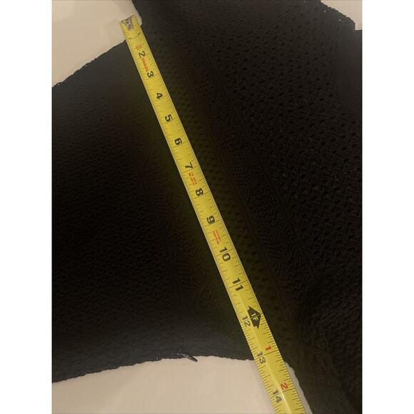 Ralph Lauren Collection Lace Puff-Sleeve Black Sweater Dress Cashmere Midi XXS 0 - Picture 6 of 9